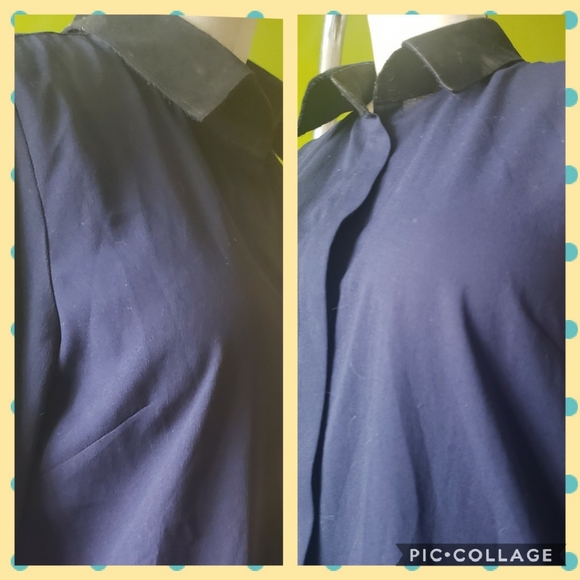 Sachin + Babi Embossed Leather Back Chiffon Blouse - Picture 2 of 6